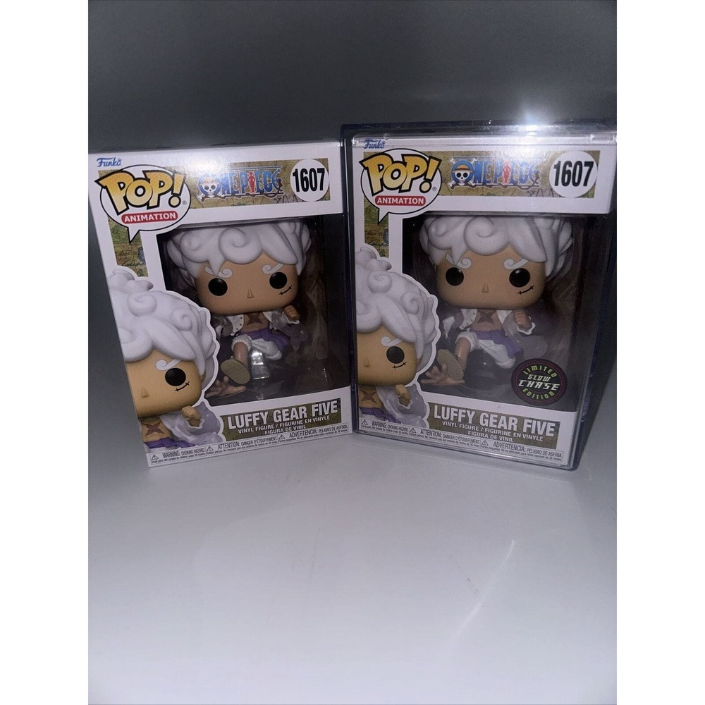 Funko Pop CHASE One Piece Moneky D. Luffy (Gear 5) GITD FigureBUNDLE W/ SHELL